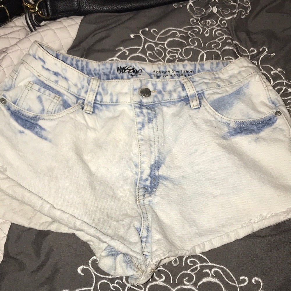 Denim Acid Wash Shorts
